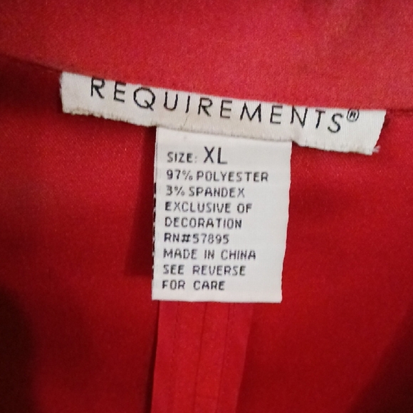 Requirements Bold Red Blazer - Picture 4 of 9